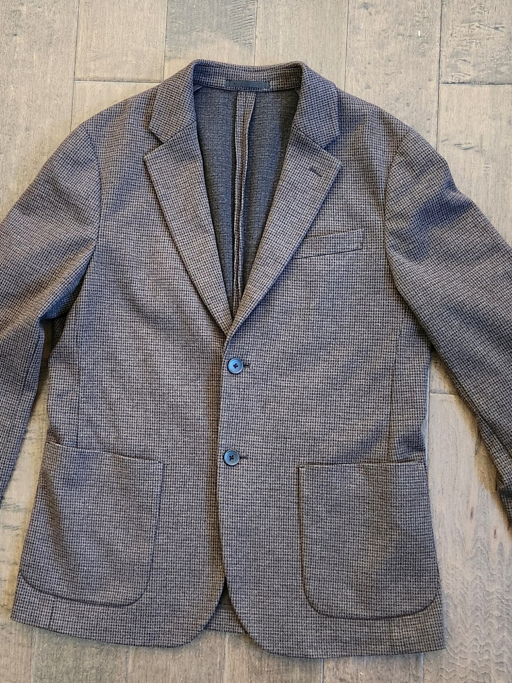 Grey Houndstooth Blazer - Uniqlo